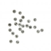 Surtido de cuentas alfabeto plástico metalizado x27 gr