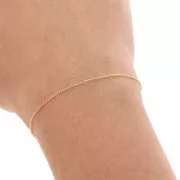 Cadena malla Forçat hilo redondo 1 mm en Gold filled x 1 m