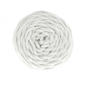 Bobina cordón de algodón para macramé Cotton Air 5 mm Blanco x 50m
