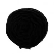 Negro - Bobina cordón de algodón para macramé Cotton Air 5 mm Negro x 50m Bobina cordón de algodón para macramé Cotton Air 5 mm Negro x 50m