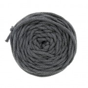 Bobina cordón de algodón para macramé Cotton Air 5 mm Gris Oscuro x 50m