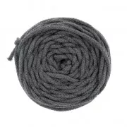 Gris - Bobina cordón de algodón para macramé Cotton Air 5 mm Gris Oscuro x 50m Bobina cordón de algodón para macramé Cotton Air 5 mm Gris Oscuro x 50m
