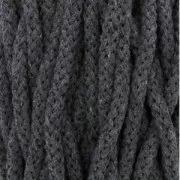 Bobina cordón de algodón para macramé Cotton Air 5 mm Gris Oscuro x 50m