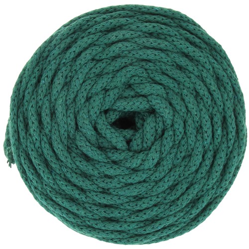 Bobina cordón de algodón para macramé Cotton Air 5 mm Verde Bouteille x 50m
