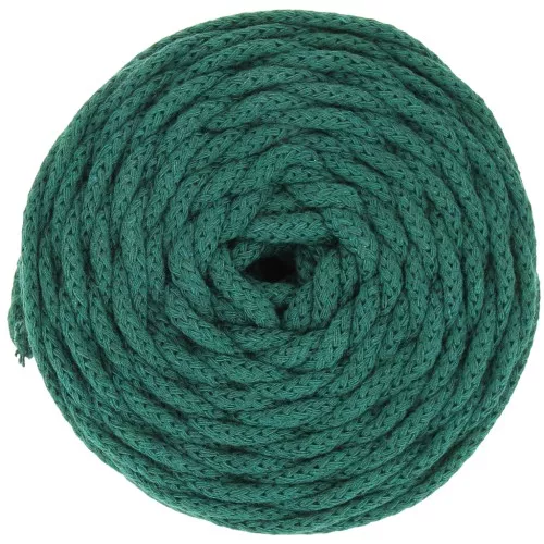 Bobina cordón de algodón para macramé Cotton Air 5 mm Verde Bouteille x 50m