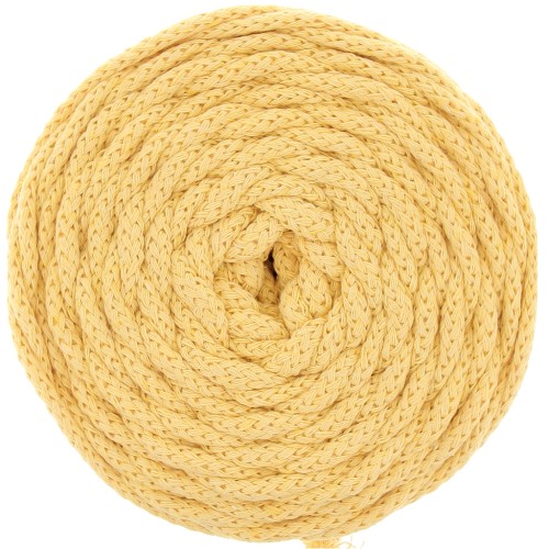 Bobina cordón de algodón para macramé Cotton Air 5 mm Amarillo palido x 50m