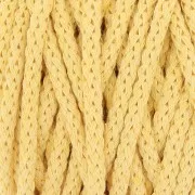 Bobina cordón de algodón para macramé Cotton Air 5 mm Amarillo palido x 50m
