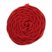 Rojo - Bobina cordón de algodón para macramé Cotton Air 5 mm Rojo x 50m Bobina cordón de algodón para macramé Cotton Air 5 mm Rojo x 50m