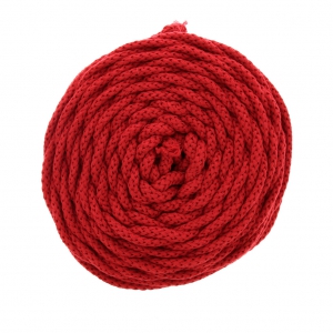 Bobina cordón de algodón para macramé Cotton Air 5 mm Rojo x 50m