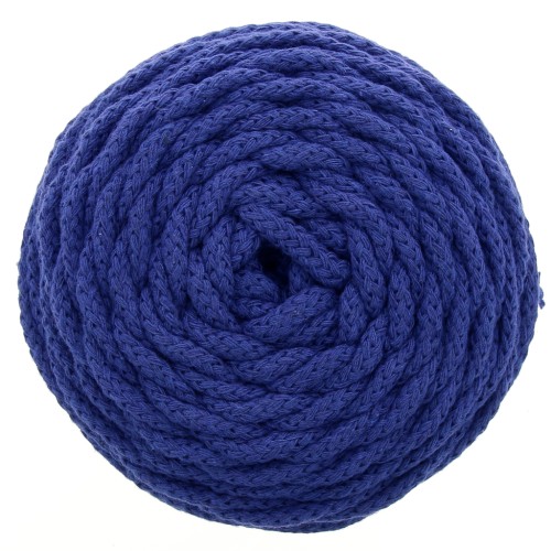 Bobina cordón de algodón para macramé Cotton Air 5 mm Azul Marino x 50m