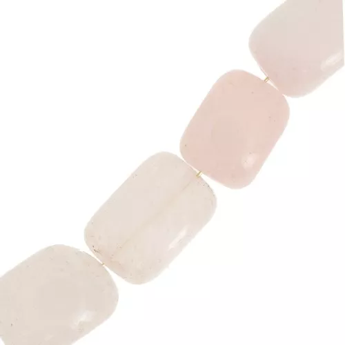 Cuenta Cuarzo rosa 20x15 mm x4
