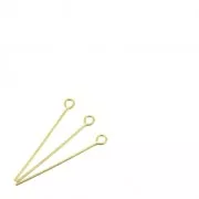 Bastón cabeza ronde 30x0.7 mm dorado satinado x10