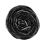Bobina de cordón para macramé Rayon Air 4 mm Plateado / Negro x 50m