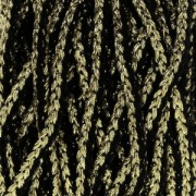 Bobina de cordón para macramé Rayon Air 4 mm Dorado / Negro x 50m