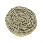 Bobina de cordón para macramé Rayon Air 4 mm Dorado / Blanco x 50m