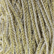 Bobina de cordón para macramé Rayon Air 4 mm Dorado / Blanco x 50m