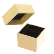 Estuche y caja para joyería y bisutería para anillo 4.5x4.5x3.5 cm Dorado x1