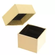 Estuche y caja para joyería y bisutería para anillo 4.5x4.5x3.5 cm Dorado x1