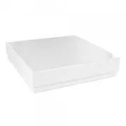 Estuche y caja para joyería y bisutería para anillo 16x16x3.5 cm Blanco lacado x1