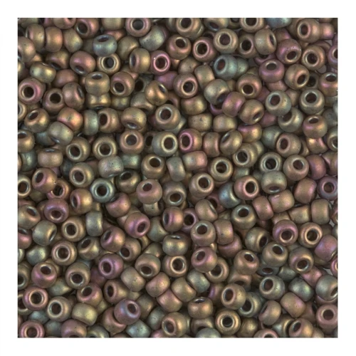 Rocalla Miyuki 11/0 2035 - Metallic Khaki Iris Mat