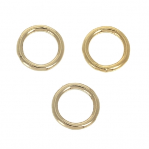 Anillas cerradas 7x1mm de Gold filled x4