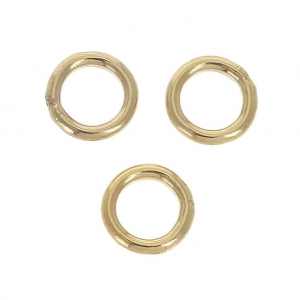 Anillas cerradas 6x1mm de Gold filled x5