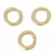 Anillos cerrados 4x0,9 mm en Gold filled (oro laminado) x5