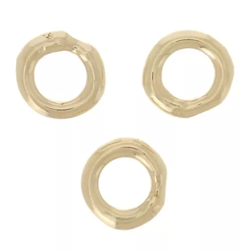 Anillos cerrados 4x0,9 mm en Gold filled (oro laminado) x5