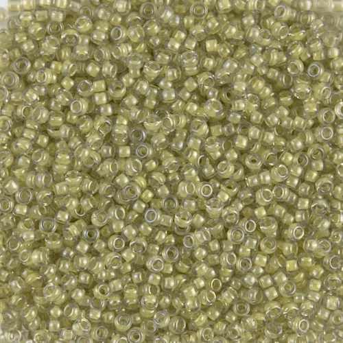 Rocalla Miyuki 11/0 378 - Luster Crystal Light Olivine Lined