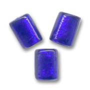 Cilindros hoja de plata 10x8 mm Dark Sapphire x4