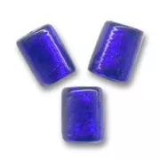 Cilindros hoja de plata 10x8 mm Dark Sapphire x4