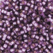 Miyuki Delica 11/0 DB0695 - Dyed Semi Mat Silver Lined Mulberry|raw }}