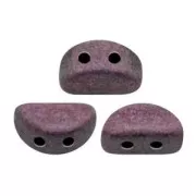 Cuentas de vidrio Kos® por Puca® 6x3 mm Dark Violet Metallic Mat x10g