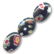 Aceitunas Millefiori 14x10 mm Negro x5
