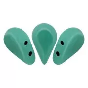 Cuentas de vidrio Amos® por Puca® 5x8 mm Green Turquesa x10g