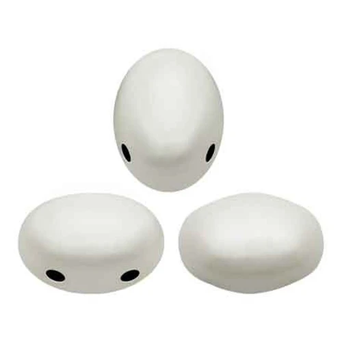 Cuentas de vidrio Samos® by Puca® 5x7 mm Opaque White x10g