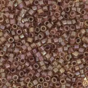 Miyuki Delica 11/0 DB0287 - Luster Topaz Lined Cinnamon