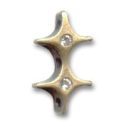 Separador 3 vías 22x13 mm bronce strass Crystal x1|raw }}