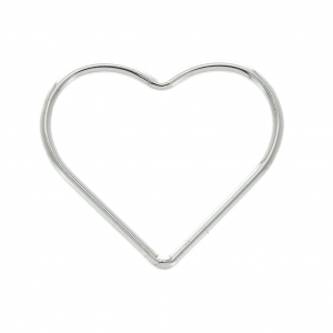 Anilla cerrada corazón 17.5 mm de Plata 925 x1