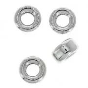 Cuentas entrepiezas arandelas 3.2x1.6 mm de Plata 925 x4