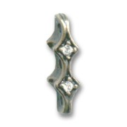 Separador 3 vías 17x5 mm bronce strass Crystal x1|raw }}