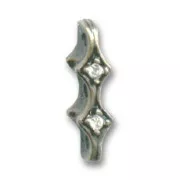 Separador 3 vías 17x5 mm bronce strass Crystal x1