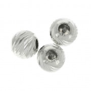 Stoppers Beads 4 mm con agujero de 0.5 mm en Plata 925 x2|raw }}