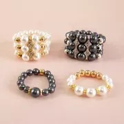 Separador 3 vías 17x5 mm rodio strass Crystal x1