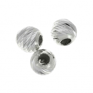 Stoppers Beads 3 mm con agujero de 0.5 mm en Plata 925 x2