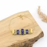 Cuentas Tubos de Regalita teñidos 13x4.5 mm Fucsia x5