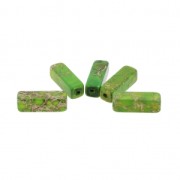 Cuentas Tubos de Regalita teñidos 13x4.5 mm Verde x5|raw }}