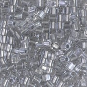 Cubos Miyuki 3 mm SB3-242- Crystal Spkl Pewter Lined x10g
