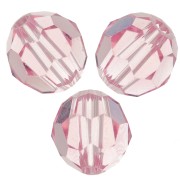 Cuentas redondas PureCrystal 5000 6 mm - Light rose x6