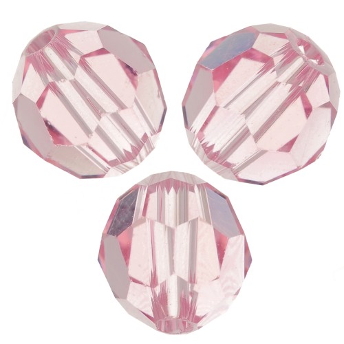 Cuentas redondas PureCrystal 5000 6 mm - Light rose x6
